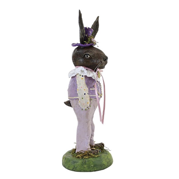 Charles Mcclenning Sunday Best One Figurine 11 Inches Easter Rabbit Bunny 24190 Polyresin Purple