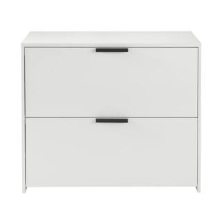 StyleWell Braxten White Lateral File Cabinet with 2 Drawers (35 in. W x 30 in. H) 09383WT