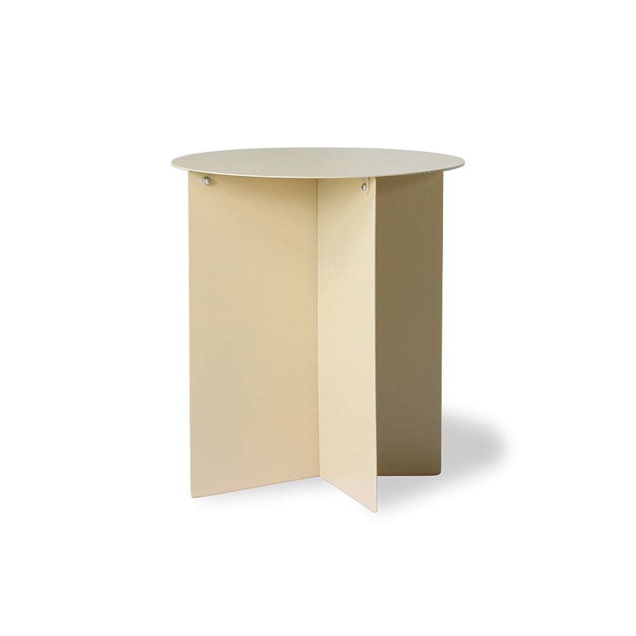 Metal side table - cream