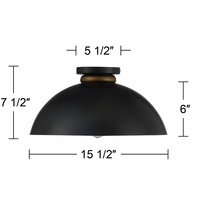 Wide Black Gold Dome Shade For Bedroom Kitchen Living Room Hallway Schoolhouse