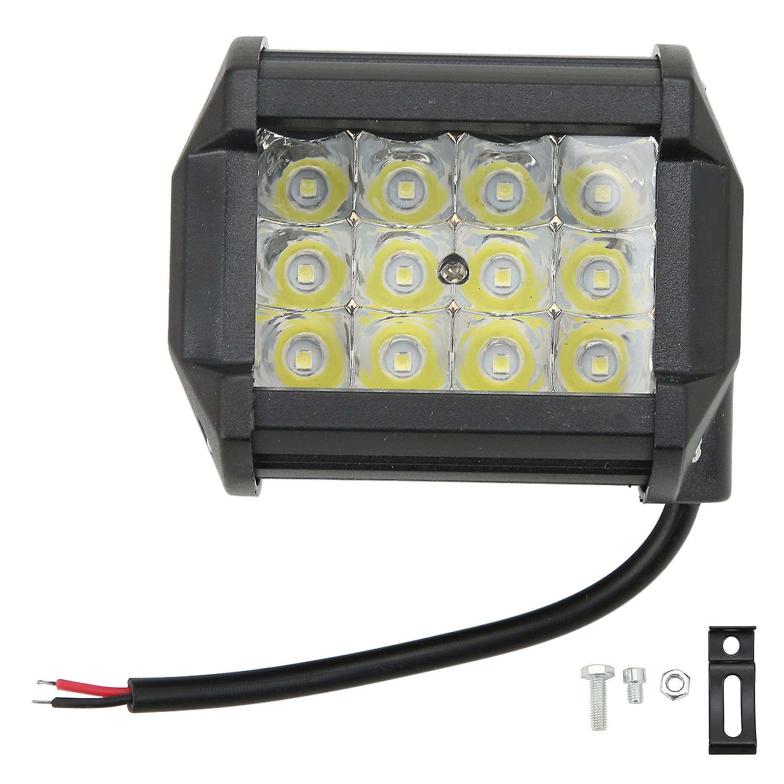 4in 12led Pod Light 36w Square Flood Work Light 6000k Off Road Light Universal For Cars