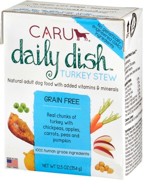 Caru Daily Dish Turkey Stew Grain-Free Wet Dog Food， 12.5-oz， case of 12