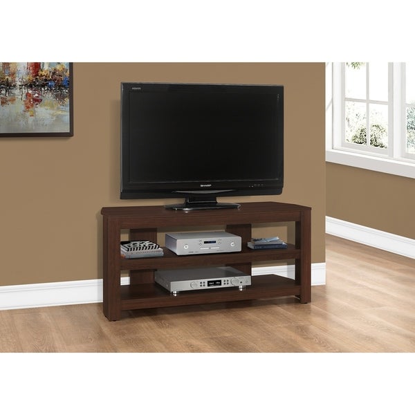 Tv Stand， 42 Inch， Console， Media Entertainment Center， Storage Shelves， Living Room， Bedroom， Laminate， Contemporary - n/a