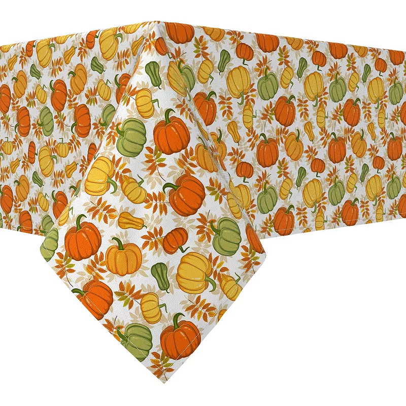 Rectangular Tablecloth， 100% Cotton， 60x120， Bold Autumn Pumpkins