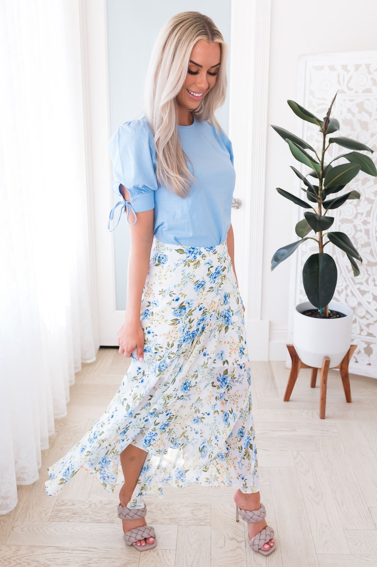 Such A Delight Modest Ruffle Skirt