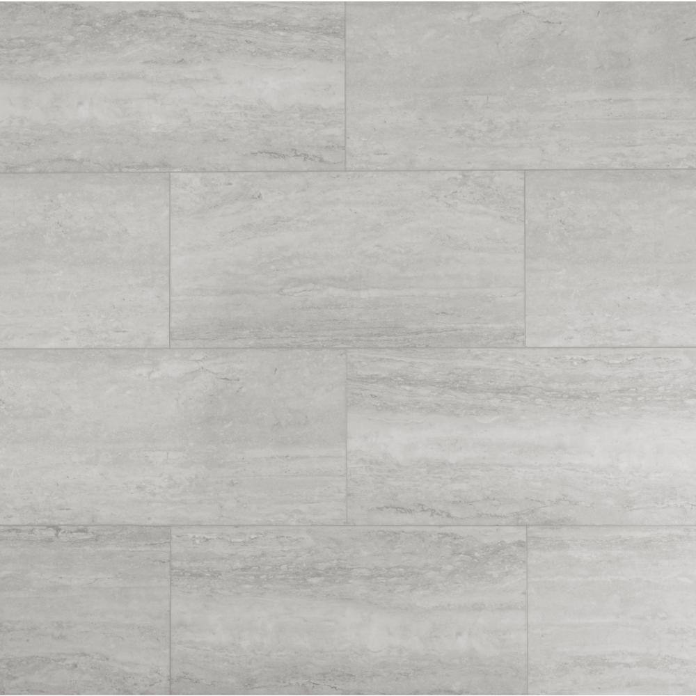 Islander Vatican Travetine 20 MIL x 12 in. W x 24 in. L Click Lock Waterproof Vinyl Tile Flooring (18 sqftcase) 811075