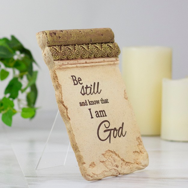 Northlight 8 Inspirational Religious be Still And Know That I Am God Plaque With Easel