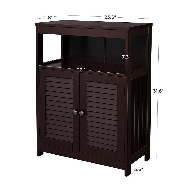 BreeBe Double Shutter Door Cabinet Brown