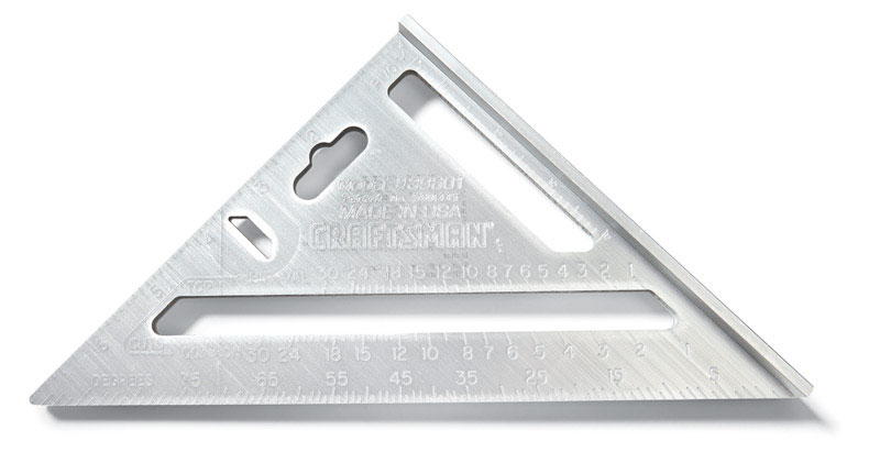 Craftsman 7 in. L X 7 in. H Aluminum Rafter Square