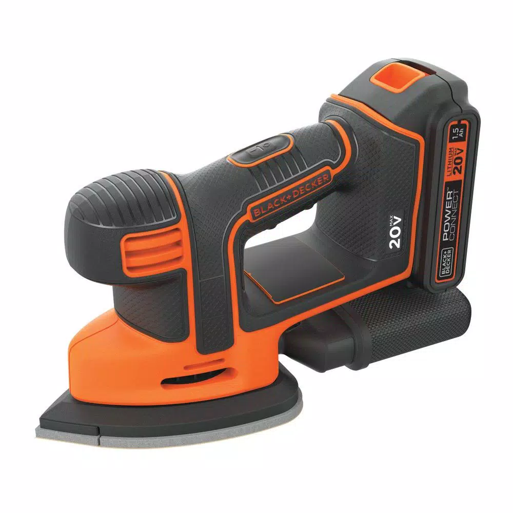 BLACK+DECKER 20-Volt MAX Lithium-Ion Cordless Mouse Sander with 1.5 Ah Battery and Charger and#8211; XDC Depot