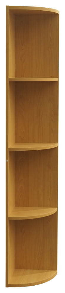 Direct 4 Tier Storage Shelves Corner Bookcase  Wood  Contemporary   Transitional   Bookcases   by Pilaster Designs  Houzz