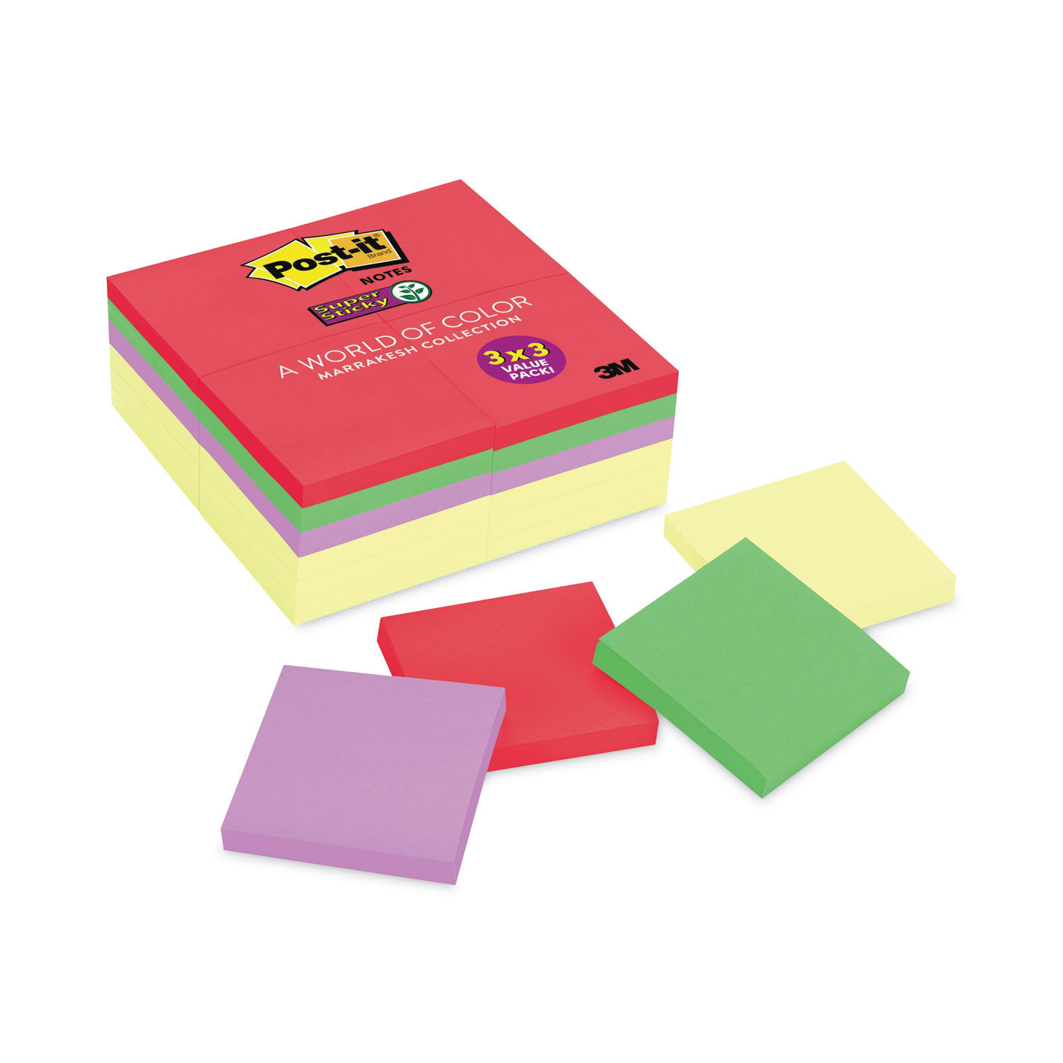 Office Notes Value Pack by Post-itandreg; Notes Super Sticky MMM65424SSCYN