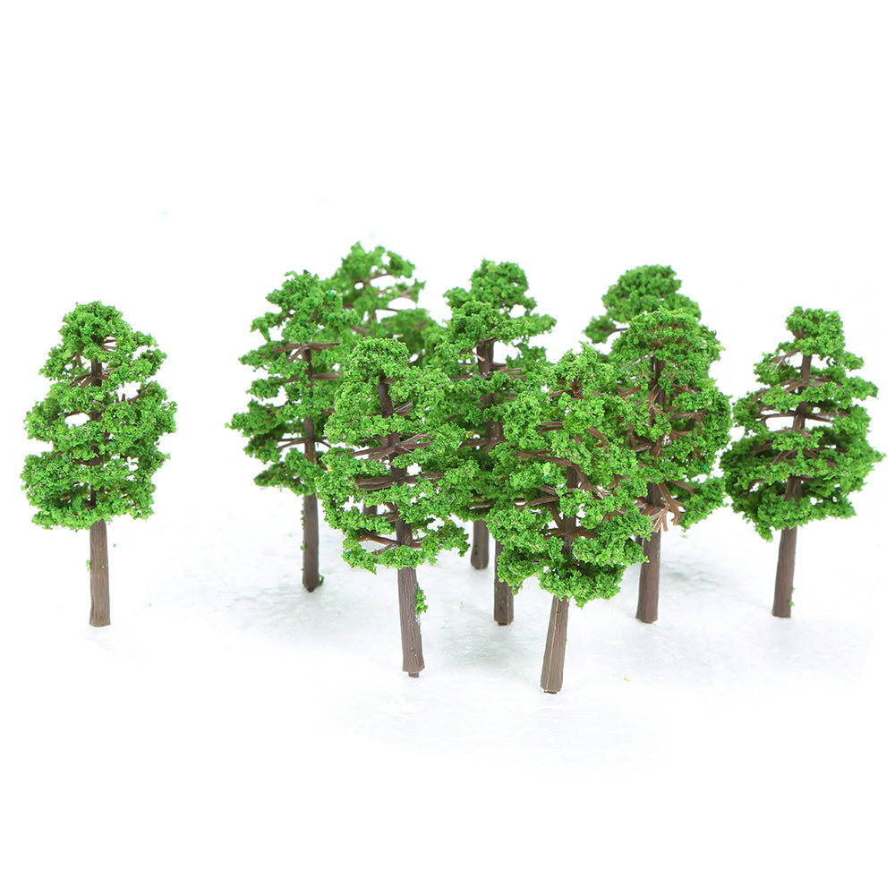 60pcs Mini Green Trees Scale Architectural Models Train Railways Landscape Scenery Layout Garden Decoration Tree Toys