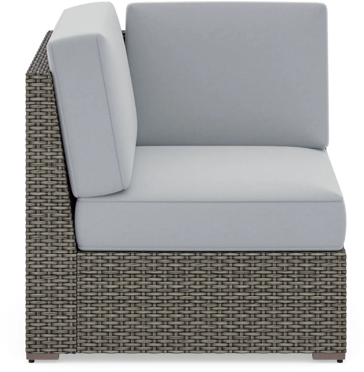 Boca Raton Gray Outdoor Sectional Side Chair