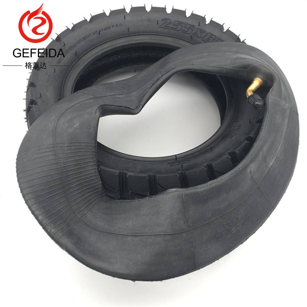 Wholesale Off road Tire 10 inch Pneumatic Tire Inner Tube 10X3.0 Road Tyre for  M8 10 inch Electric Scooter 255X80