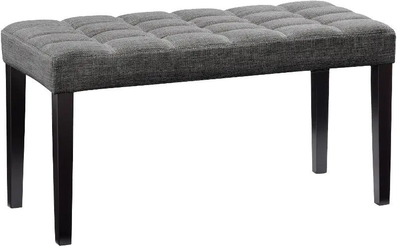 California Dark Gray Tufted Bench