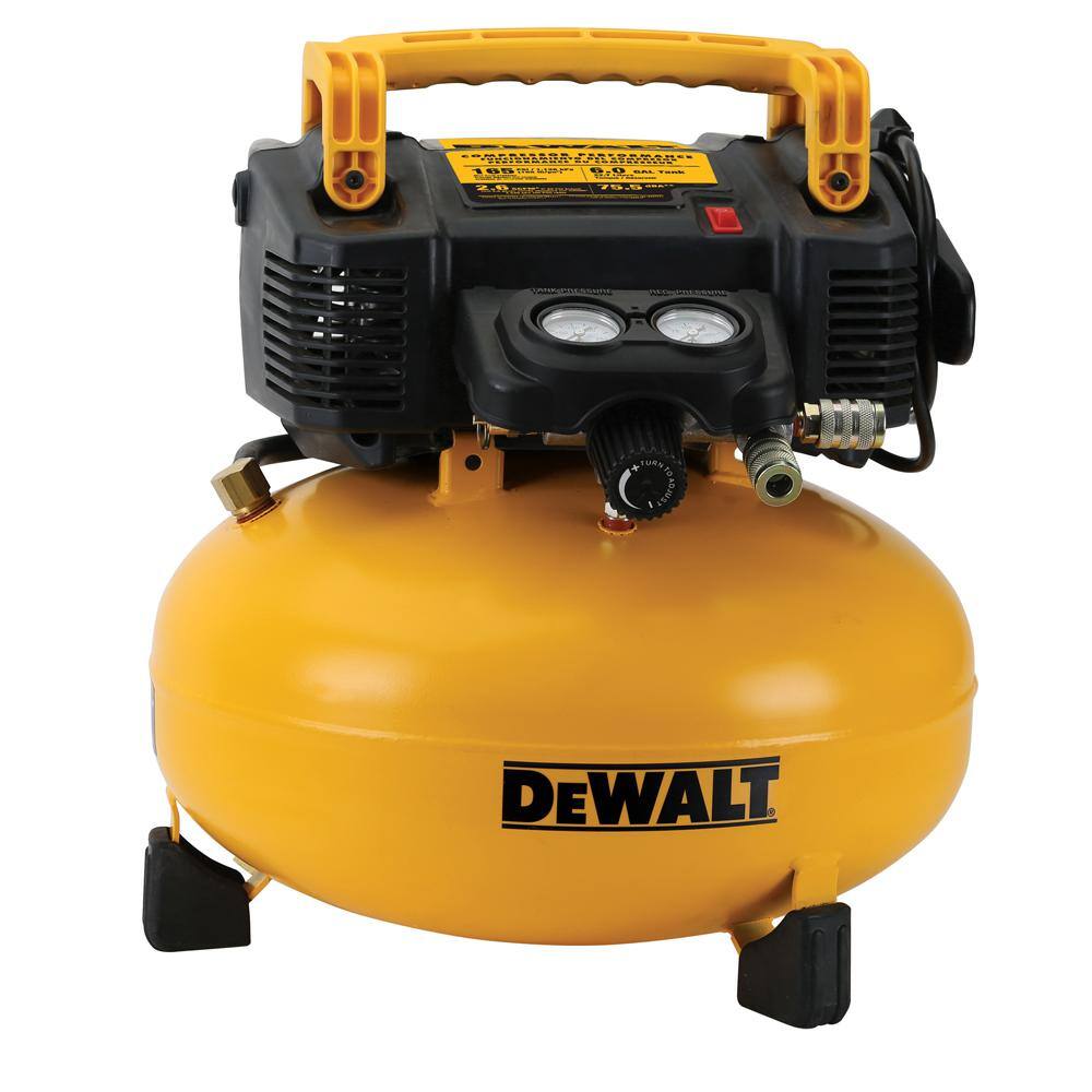 DW 6 Gal. 165 PSI Portable Electric Pancake Air Compressor and Pneumatic 28-Degree Framing Nailer DWFP55126F83WW