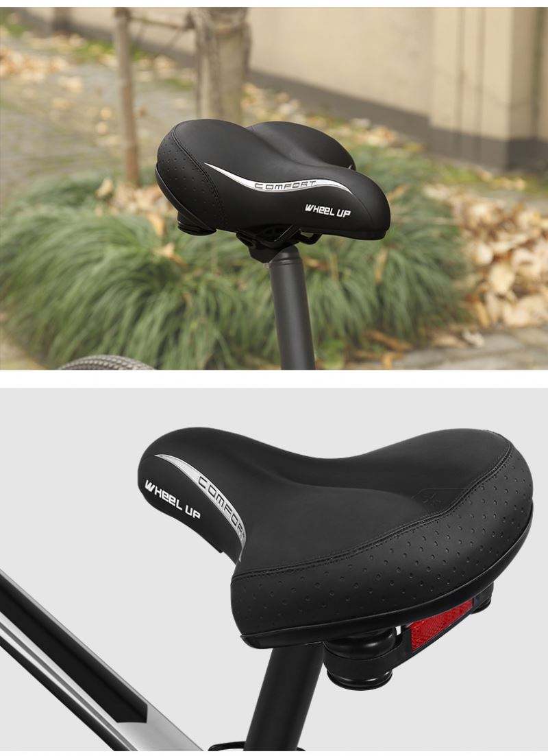 Leather Comfort Bike Seat For Women Or Men  Ergonomic Polygon Bicycle Saddle