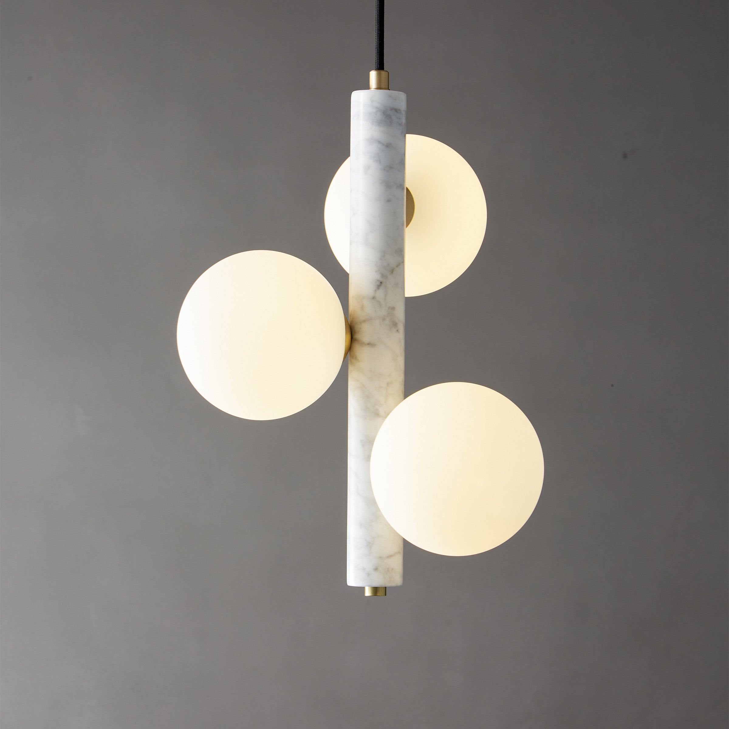 White Marble Pendant Lamp 7702-3-We