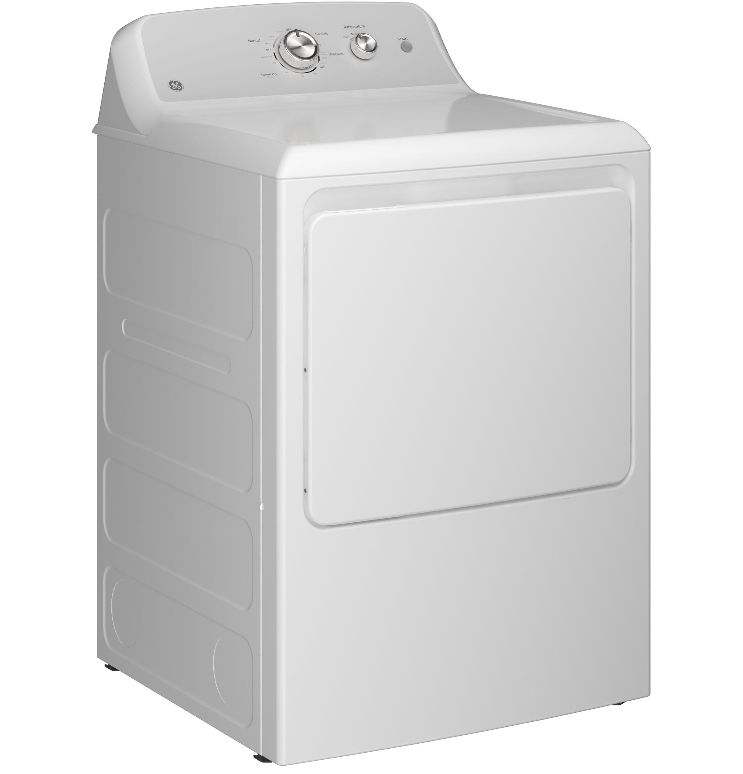 Ge Appliances GTX38EASWWS Ge® 6.2 Cu. Ft. Capacity Electric Dryer With Up To 120 Ft. Venting And Shallow Depth​