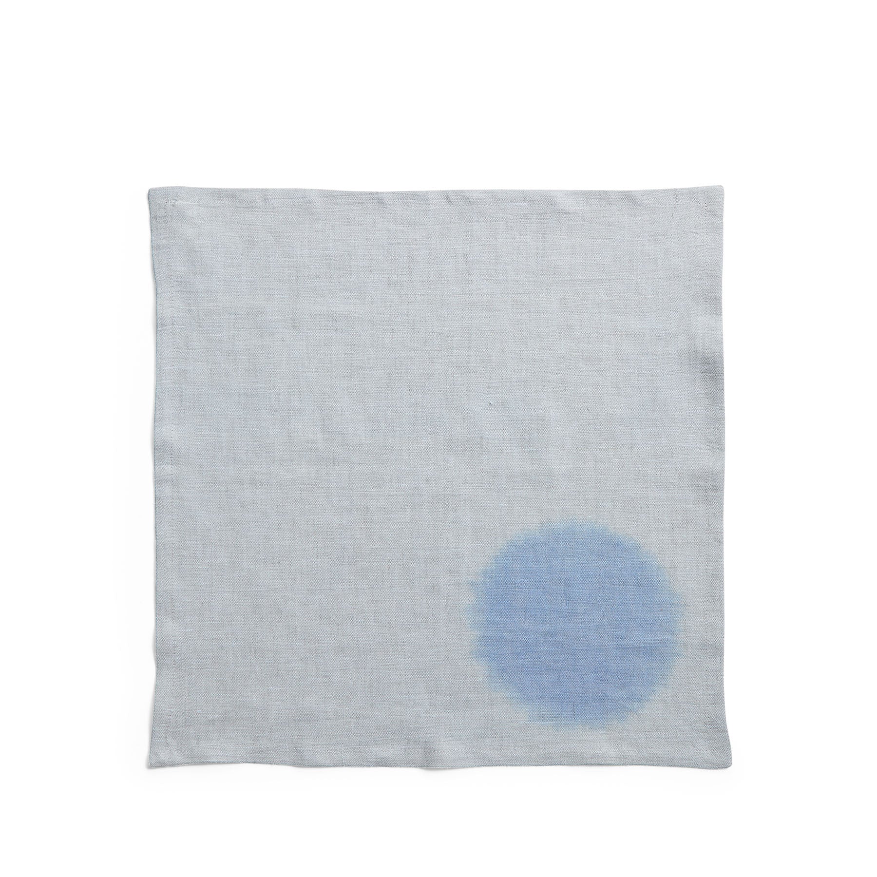 Hand-Painted Linen Napkin in Glacier Circle