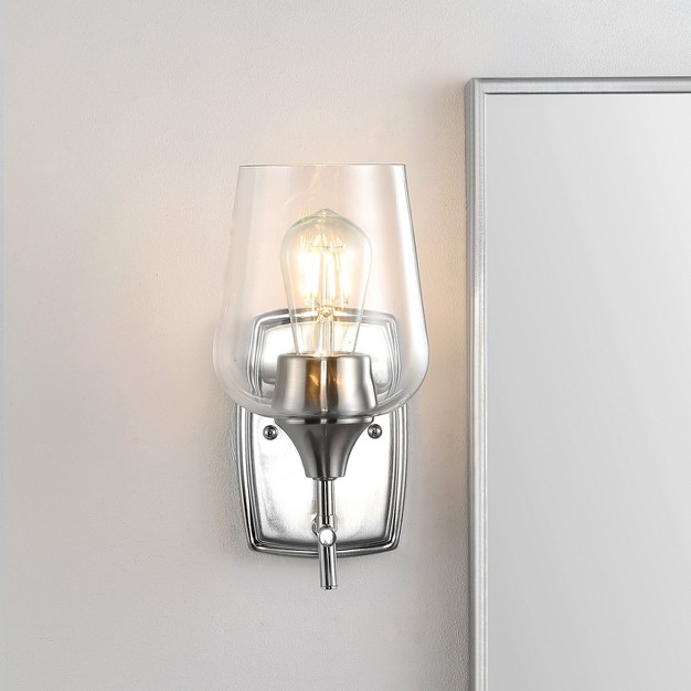 Valda Wall Sconce Nickel clear Safavieh