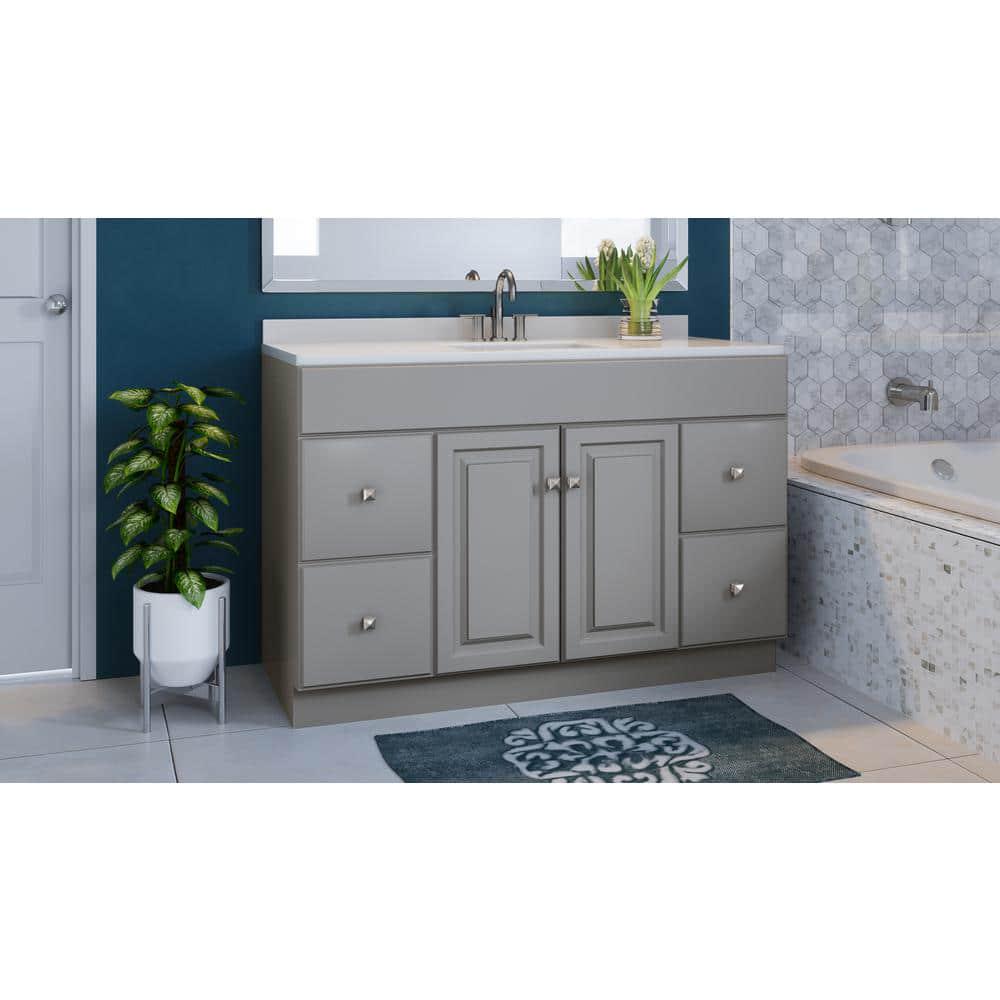 Design House Wyndham 48 in W x 21 in D Ready to Assemble Bath Vanity Cabinet Only in Gray