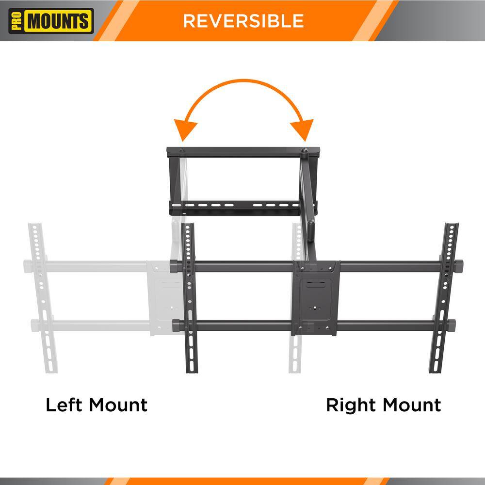 ProMounts Outdoor TV Mount Weatherproof for 32 in. to 75 in. Tvs Full Motion Articulating TV Wall Mount POMA6401