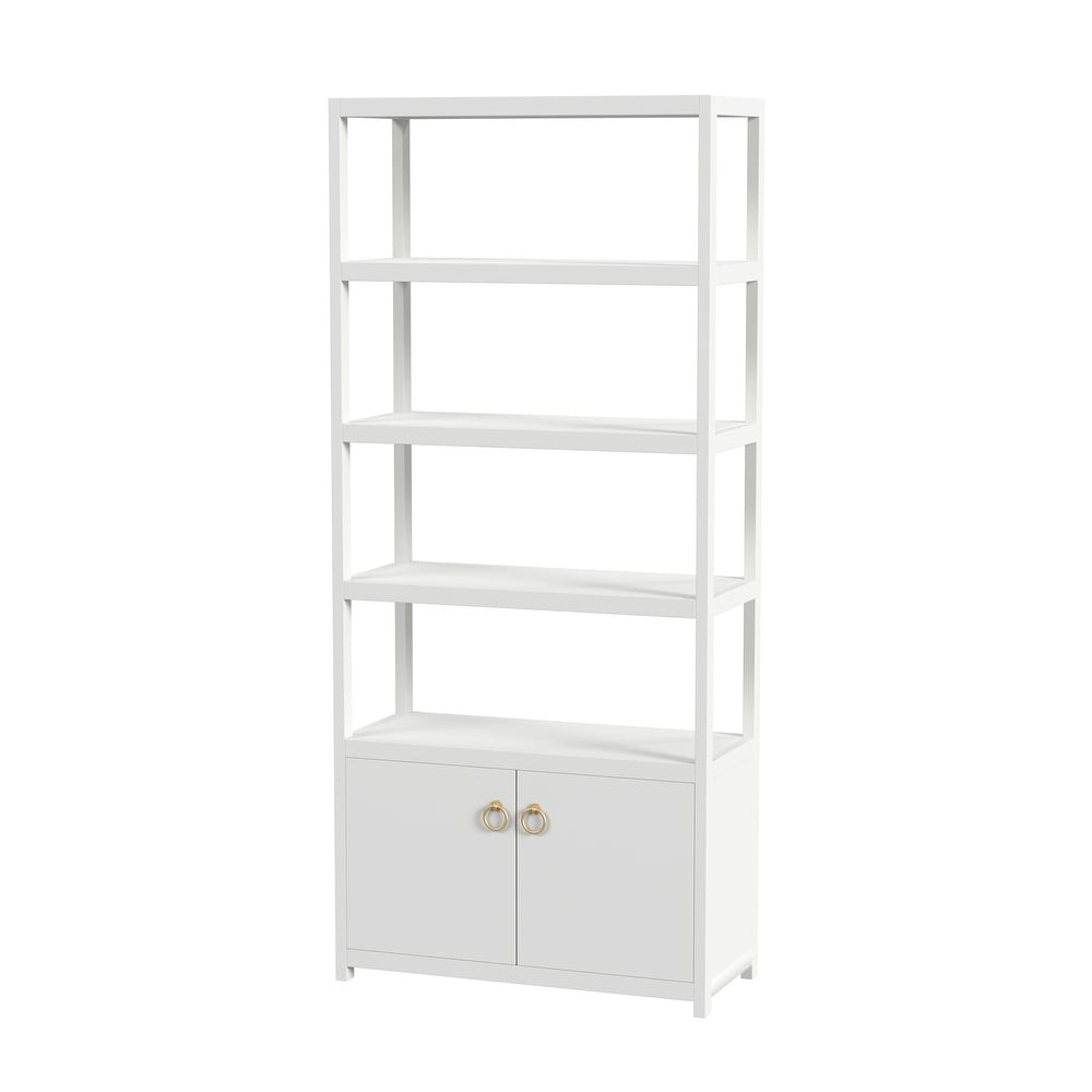 Lark 4 Tier Etagere Bookcase Cabinet