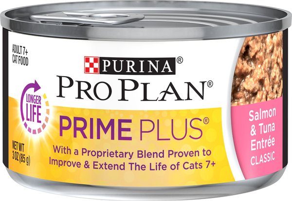 Purina Pro Plan Prime Plus Adult 7+ Salmon and Tuna Entree Classic Canned Cat Food