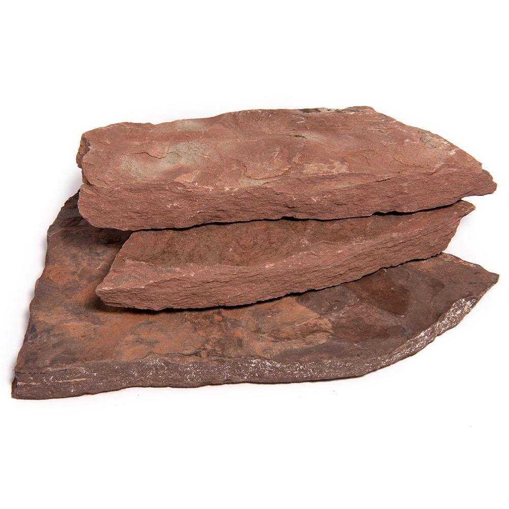 Southwest Boulder  Stone 12 in. x 12 in. x 2 in. 30 sq. ft. Arizona Chocolate Natural Flagstone for Landscape Gardens and Pathways 02-0175