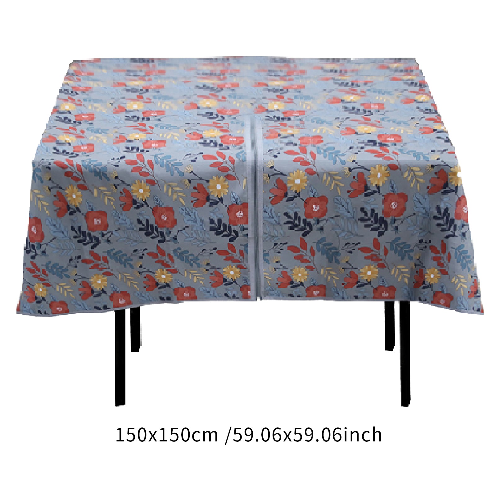 Outdoor Simple Patio Table Cloth, Spillproof Tablecloth with Umbrella Hole Zipper, Rainproof and Oil-Proof Tablecover, For Spring Summer Patio Table