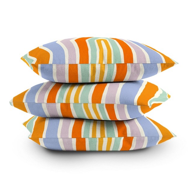 Lane And Lucia Mod Rainbow Square Throw Pillow Orange Deny Designs