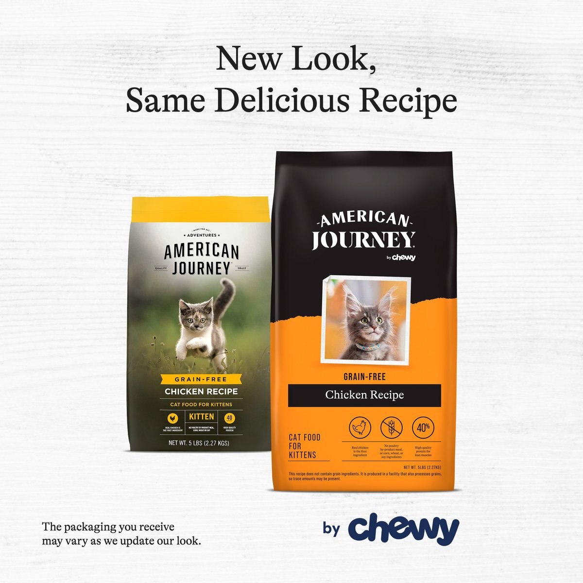 American Journey Kitten Chicken Recipe Grain-Free Dry Cat Food， 5-lb bag