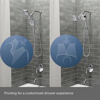 KOHLER Awaken 3-Spray Patterns with 2.5 GPM 5 in. Wall Mount Dual Shower Heads in Polished Chrome K-23218-CP