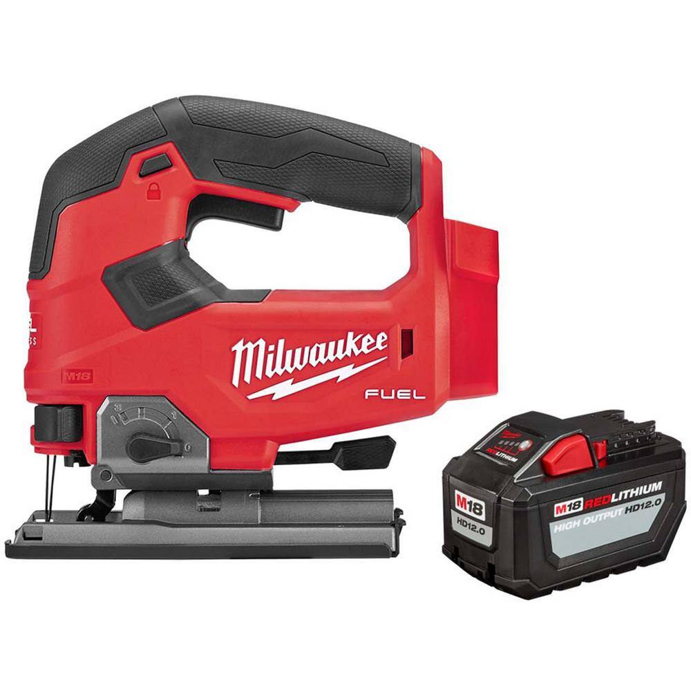 MW M18 FUEL 18V Lithium-Ion Brushless Cordless Jig Saw  High Output 12.0Ah Battery 2737-20-48-11-1812