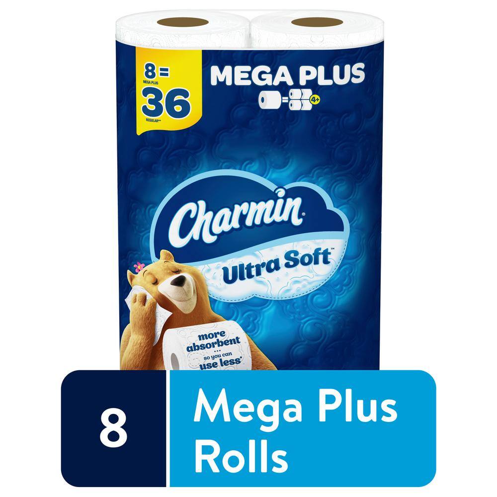 Charmin Ultra-Soft Toilet Paper Rolls (275 Sheets Per Roll)(8-Mega Plus Rolls) 003077201599