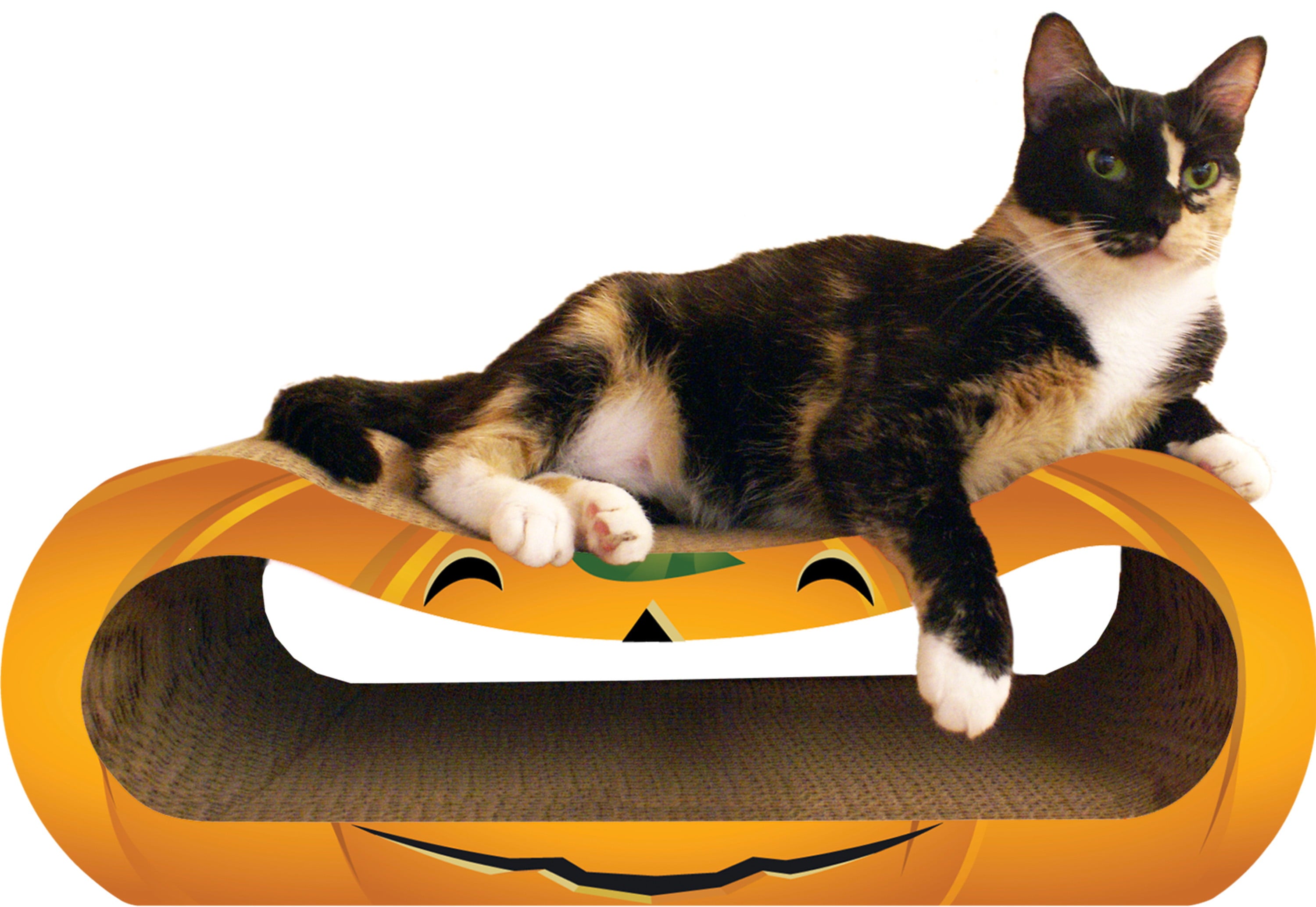 Imperial Cat Scratch 'n Shapes Pumpkin Combo， Squished (2-in-1)