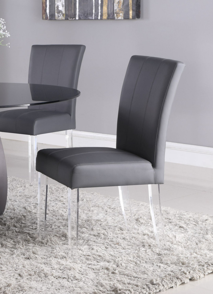 Curved Flare Back Parson Side Chair (Set of 2)   Contemporary   Dining Chairs   by HedgeApple  Houzz