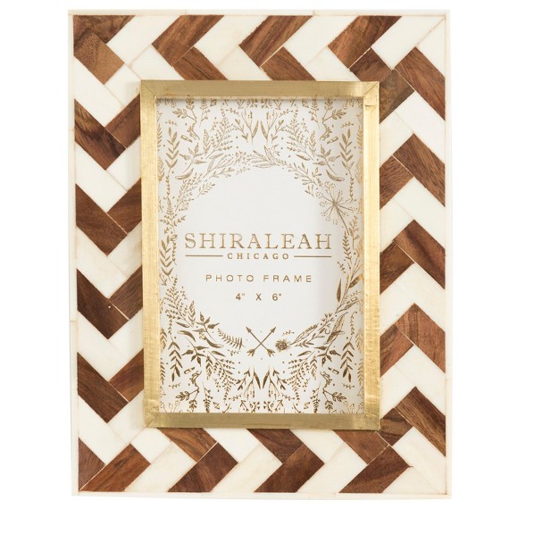 Mansour Chevron 4x6 Picture Frame Multicolored Shiraleah