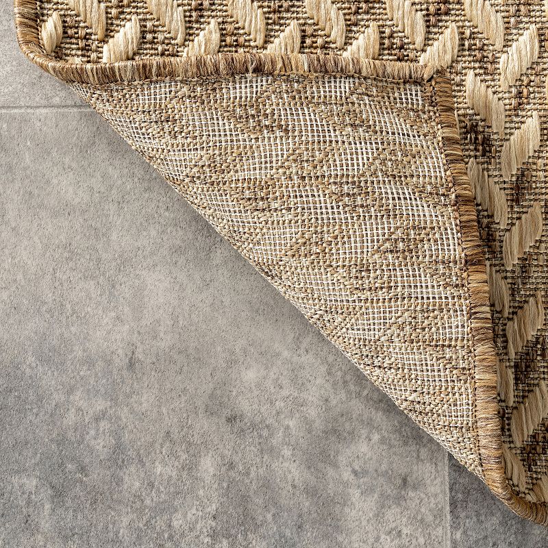 nuLOOM Camryn Abstract Herringbone Indoor Outdoor Rug