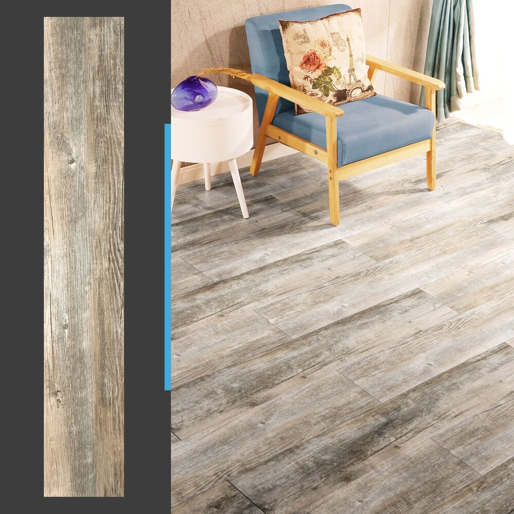 Art3d 36 Pack Peel and Stick Vinyl Floor Tiles Wood Look Planks 54sq.ft