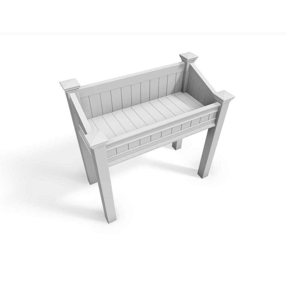 VITA Liberty 48 in. x 24 in. White Vinyl Accessible Raised Garden Bed VA68240