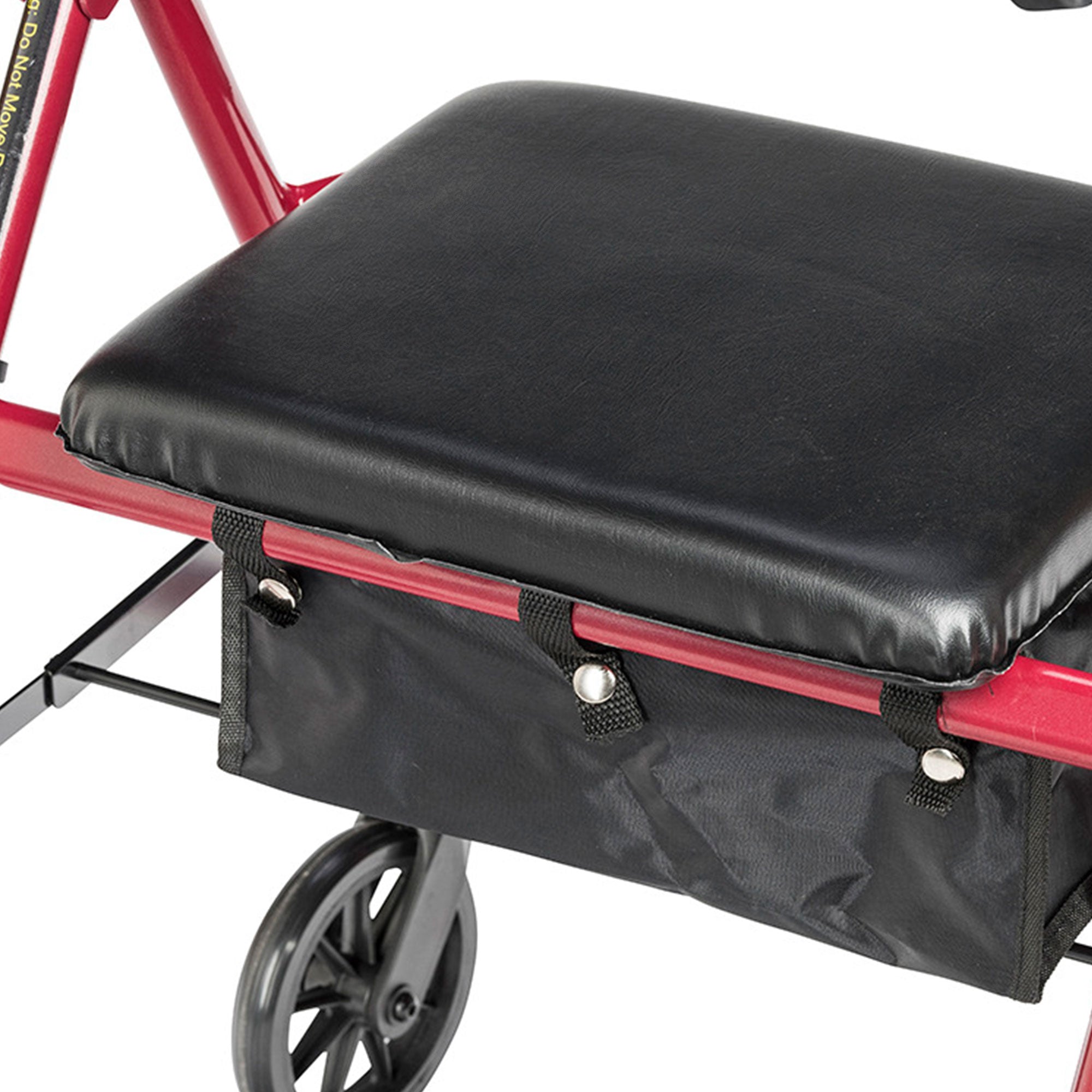 Drive Medical Adjustable Height Aluminum Frame Rollator with 6 Inch Casters, Red