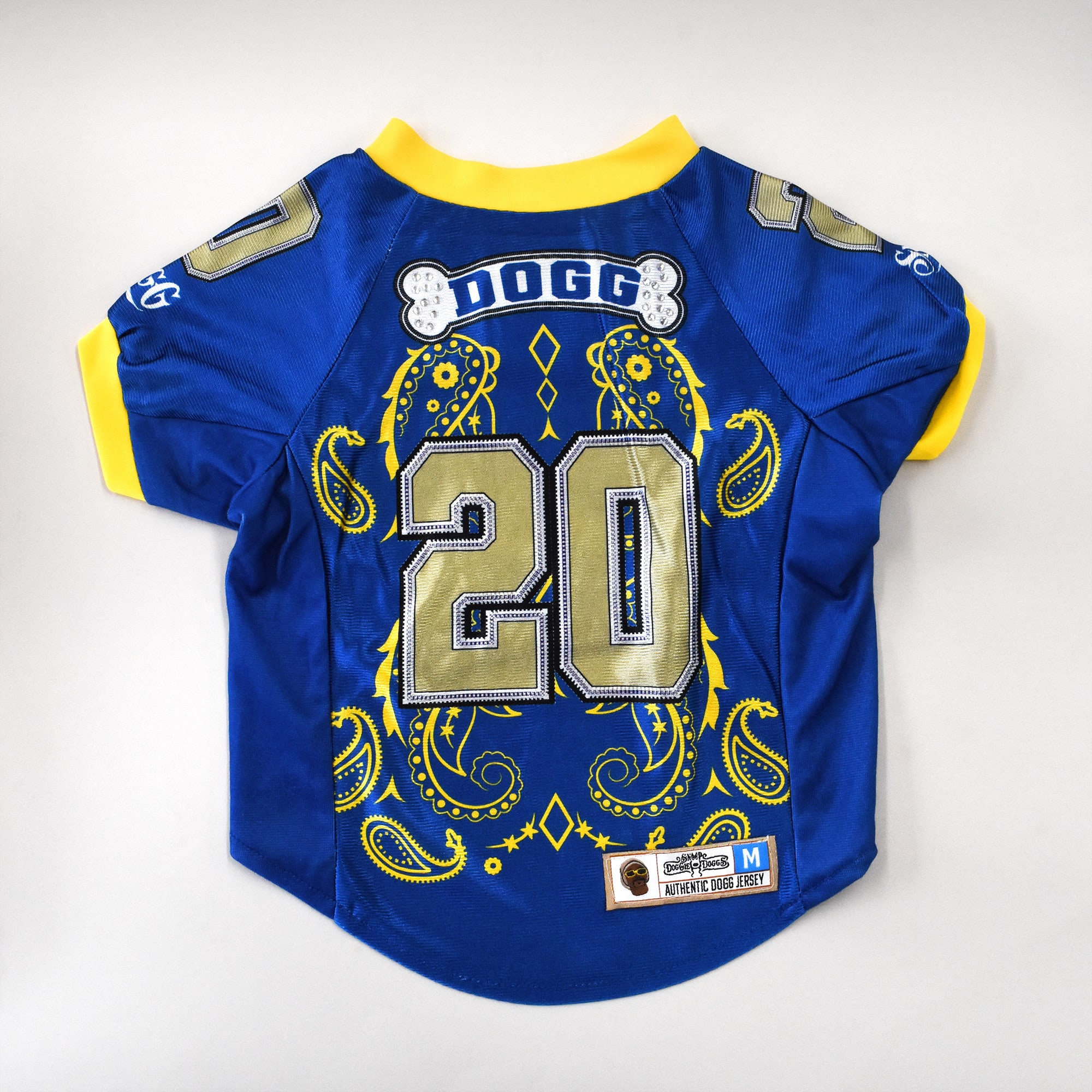 Snoop Doggie Doggs Blue Halftime Deluxe Pet Jersey， X-Small