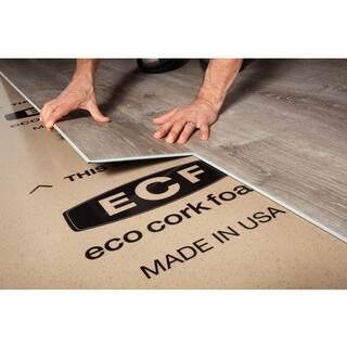 Eco Cork Foam 300 sq. ft. 3 ft. x 100 ft. x3.2mm Waterproof Premium Plus 10-in-1 Underlayment-Vinyl Plank Laminate Engineered Wood 2200000227