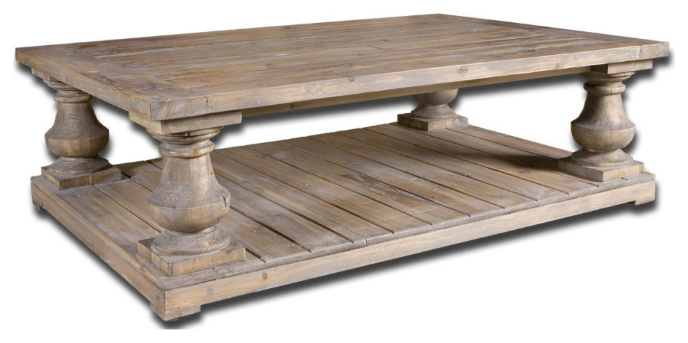 Uttermost Stratford Rustic Cocktail Table   French Country   Coffee Tables   by Hudson Home Decor  Houzz