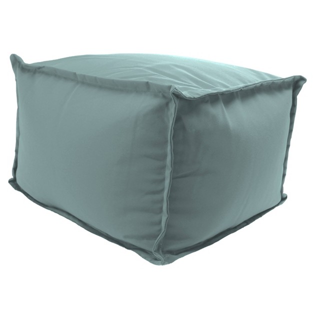 X 20 quot X 15 quot Outdoor Bean Filled Pouf ottoman In Sunbrella Cast Mist Jordan Manufacturing