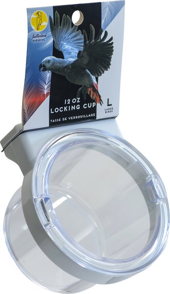 Caitec Featherland Paradise Plastic Crock With Locking Ring Bird Toy