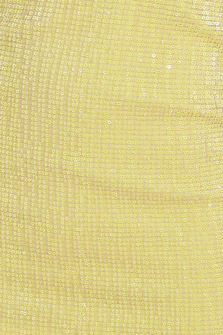 Shimmer Girl Mini Dress Yellow